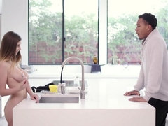 デカ尻, デカパイ, フェラチオ, 茶髪の, イマラチオ, ハードコア, 異人種間, オッパイの