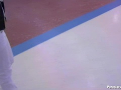 Blondine, Bekleidet, Spermaladung, Brille, Nackt, Pov, Satin, Toilette