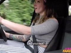 Big Black Cocks Pound Female Taxi Driver - Rebecca More Takes BBC in Public