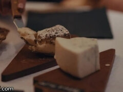 デカチン, デカパイ, 茶髪の, イマラチオ, チン, フランス人, 手コキする, 現実