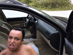 Leie, Schlampe, Vollbusig, Geile alte tussi, Hardcore, Milf, Im freien, Öffentlich