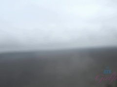 素人, ビーチ, ブロンド, 露出狂, キス, 公共, ガリガリ, オッパイの