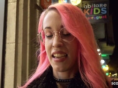 GERMAN SCOUT - CRAZY PINK HAIR SPIC GIRL LILIAN I EYE ROLLING ORGASM I PICKUP SEX - Lilyan red