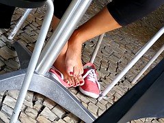 Amateur, Universidad, Pies, Fetiche de pies, Italiano, Adolescente, Voyeur