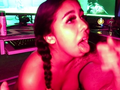 Brunette from village blowjob outdoors