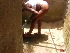 浴室, 黒人, 捕まる, 黒人, 裸