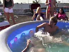 Amateur, Universidad, Grupo, Lesbiana, Al aire libre