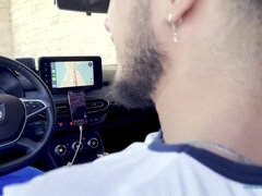 Amateur, Sucer une bite, Voiture, Attrapée, Couple, Orgasme, Public, Nénés