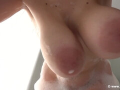 Busty Wet Yonia – Bathtub - Big natural tits takes a bath