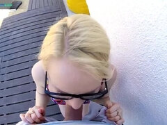 Gafas, Peludo, Pajear, Sexo duro, Lamidas, Al aire libre, Pov, Montar