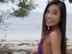 Man exploits sexy oriental girl who thinks she has tempted him