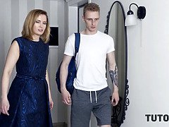 Blasen, Paar, Prüfung, Küche, Milf, Strümpfe, Lehrer, Titten