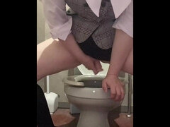 素人, ディルド, 日本人, 熟年, オフィス, 剃毛, トイレ, おもちゃ