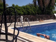Culo, Negro, Mamada, Checa, Polla, Piscina, Tetas, Mojado