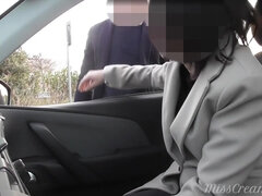 Leie, Grosser schwanz, Blasen, Auto, Französisch, Hd, Öffentlich, Spanner