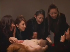 Asiático, Corridas, Grupo, Pajear, Hd, Japonés