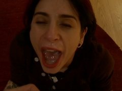 Sensual blowjob before going out