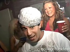 College teen slut fucks a hard cock at a party