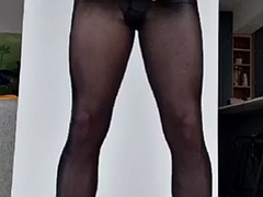 緊縛, イギリス人, 女装男装, フェティッシュ, ヒール, 穴開きパンティ, シーメール, 一人