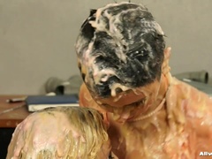 Eten, Handschoenen, Zoenen, Secretaresse, Nat