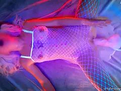 18 jaar, Blond, Sperma, Sperma shot, Hd, Orgasme, Alleen, Kousen