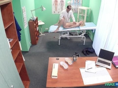 Rubia, Médico, Penetracion con dedos, Enfermera, Oficina, Coño, Flaco, Uniforme