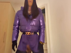 Anal, Británico, Vestido, Montar, Satén, Flaco, Solo, Juguetes