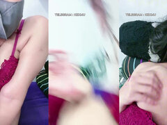 Leie, Asiatisch, Grosse titten, Fingern, Selbstgemacht, Lingerie, Pov