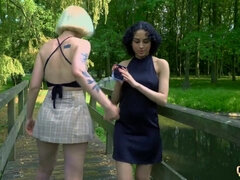 Tasha Lustn and Greta Foss fuck Olf Stanger In The Woods
