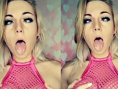 Grote mammen, Blond, Compilatie, Tieten likken