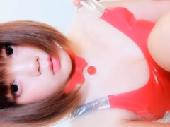 Asiatique, Lunettes, Japonaise, Latex, Mamelons, Élève