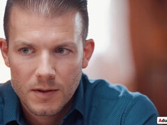 Stel, Diep in de keel, Handbeurt, Hardcore, Hd, Klein, Roodharige vrouw, Tieten likken