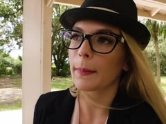 Good girl in glasses bends over for big dick sex for money