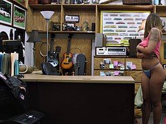 Hot amateur babe with glasses banged by pawn guy