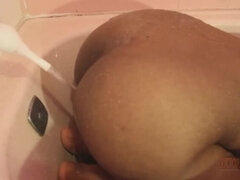 Gros seins, Brunette brune, Noir ébène, Femelle, Poilue, Hd, Douche, Solo