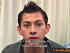 Skinny Latin twink gets nailed at home by his boyfriends cock in his ass