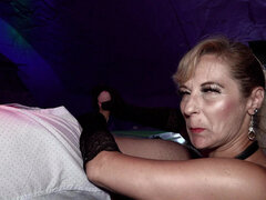 BDSM granny is going to really get off in this dungeon