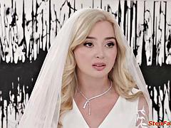 美女, ブロンド, フェラチオ, 結婚, チン, ハードコア, 剃毛, オッパイの