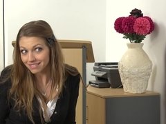 Anaal, Sperma, Hardcore, Ondergoed, Natuurlijke tieten, Buiten, Roodharige vrouw, Geschoren