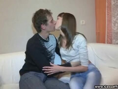 茶髪の, チン, キス, オマンコ, 馬乗り, 剃毛, ストリッピング, ティーン