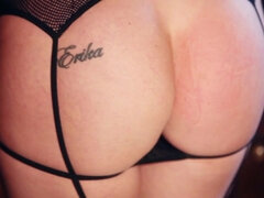 Arsch, Schönheit, Grosse titten, Braunhaarige, Verrückt, Lingerie, Strümpfe, Titten