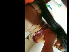 素人, レディボーイ, オナニー, シーメール, 一人, ティーン, オッパイの