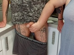 Stepson receives sloppy blowjob and cumshot in stepmom's mouth