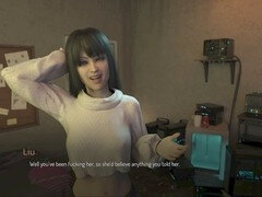 Interactive porn game featuring a busty mom and her sexy assets