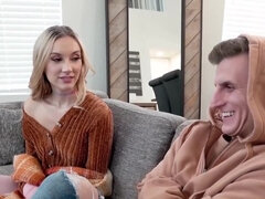 Stepbrothers get lucky with two submissive step sluts