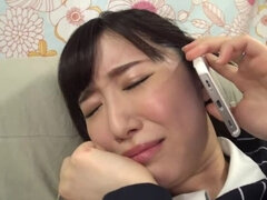 The first fixed vibrator live phone call! Beautiful wives called their husbands while playing naughty games! They lusted while being vibrated on the p