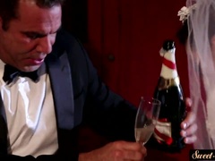 Schönheit, Braut, Vollbusig, Spermaladung, Kleid, Erotisch, Taboo, Hochzeit