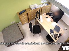 面接, ブロンド, 巨乳な, エロ熟女, Hd, 淫乱熟女, お金, オフィス