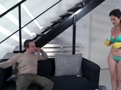 デカ尻, コンドーム, カップル, 口内発射, バック, 自然山雀, パンティ, オッパイの