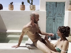 デカパイ, フェラチオ, 茶髪の, 巨乳な, 彼女, ハードコア